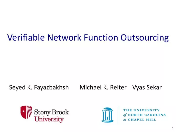 verifiable network function outsourcing