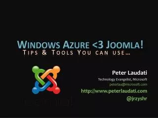 Windows Azure &lt;3 Joomla!
