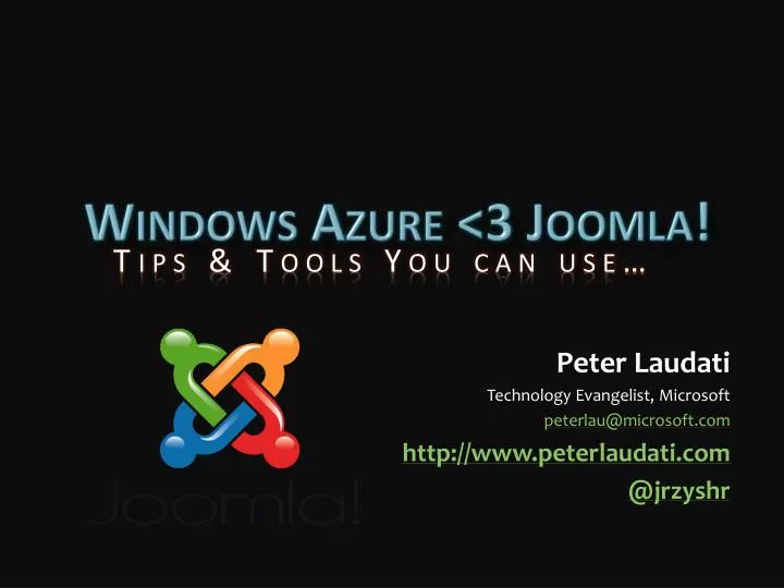 windows azure 3 joomla