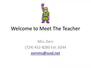 Welcome to Meet The Teacher