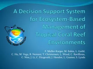 A Decision Support System for Ecosystem-Based Management of Tropical Coral Reef Environments