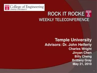 Rock it rocke Weekly Teleconference