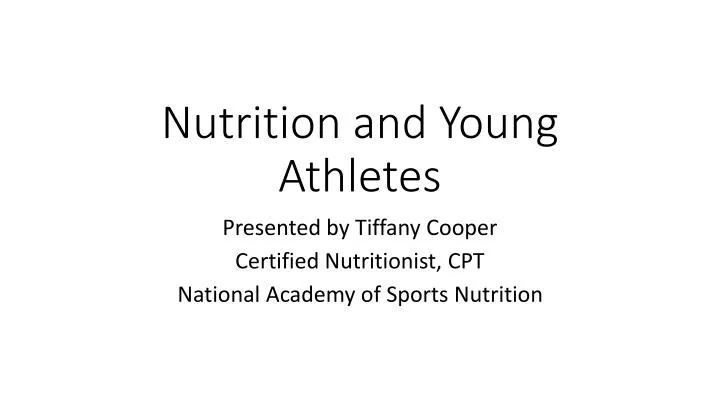 nutrition and young athletes