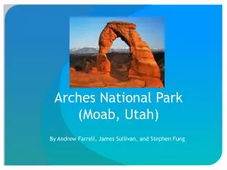 Arches National Park (Moab, Utah)