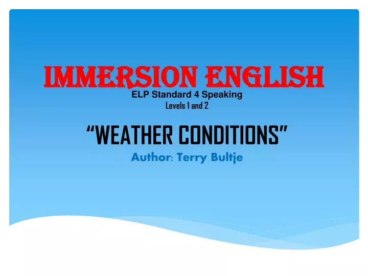 immersion english