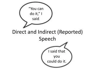 Direct and Indirect (Reported) Speech