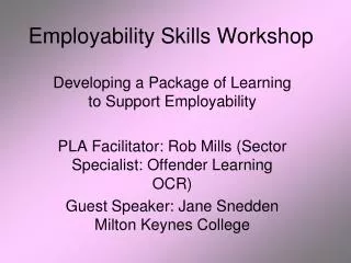 Employability Skills Workshop