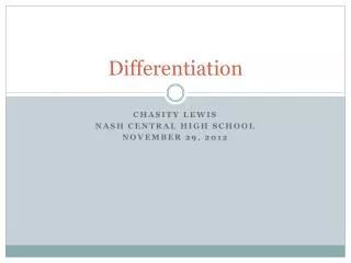 Differentiation