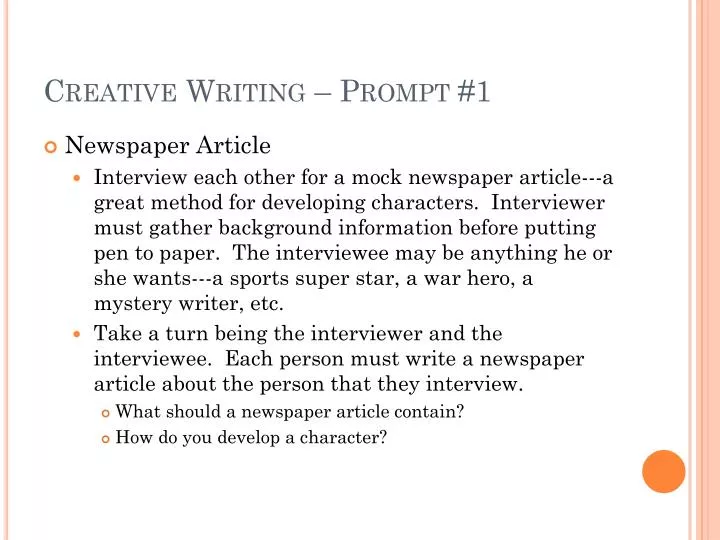 creative writing prompt 1
