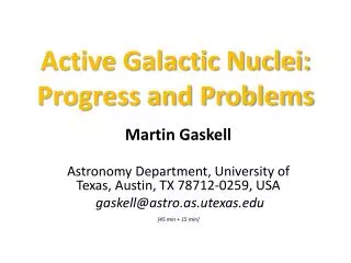 Active Galactic Nuclei: Progress and Problems