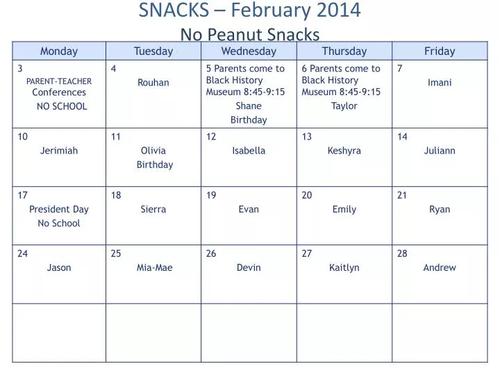 snacks february 2014 no peanut snacks