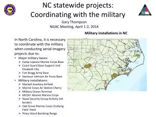 NC statewide projects: Coordinating with the military