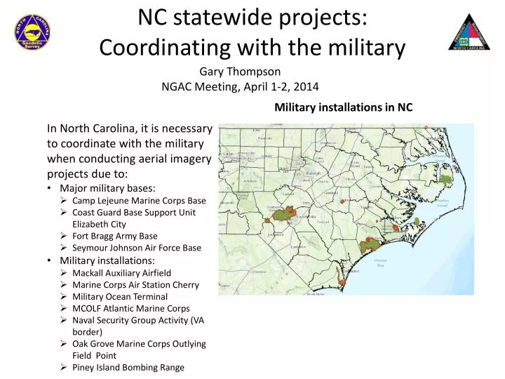 nc statewide projects coordinating with the military