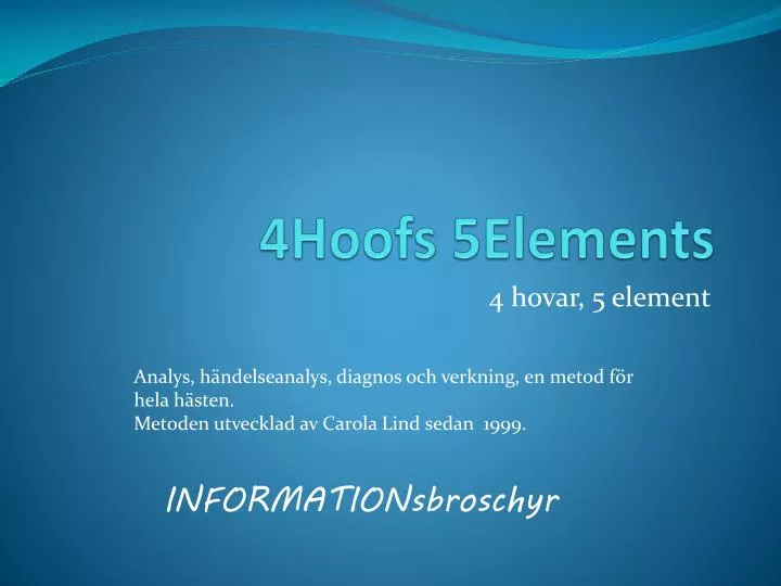 4hoofs 5elements