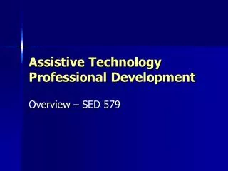 Assistive Technology Professional Development