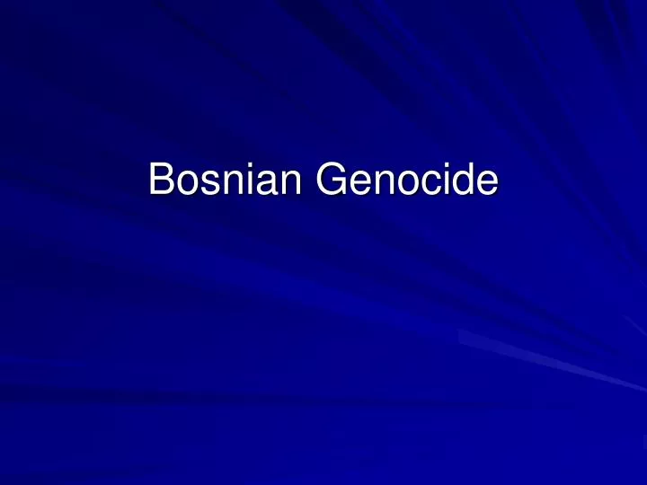 bosnian genocide