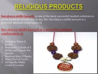 Religious products