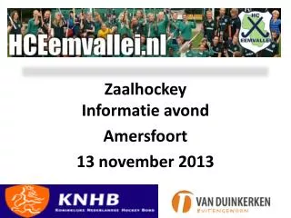 Zaalhockey Informatie avond