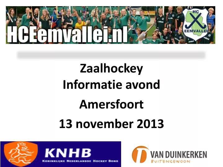 zaalhockey informatie avond