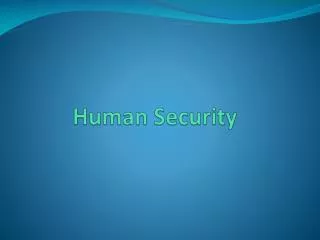 Human Security