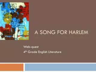 A Song for Harlem