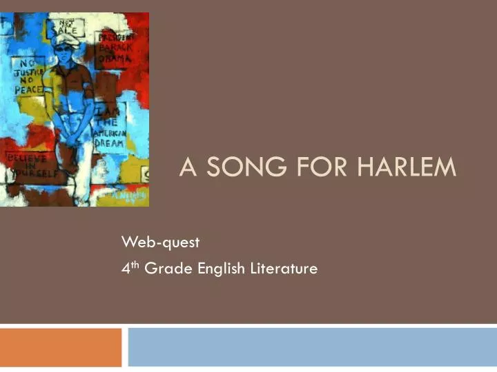 a song for harlem