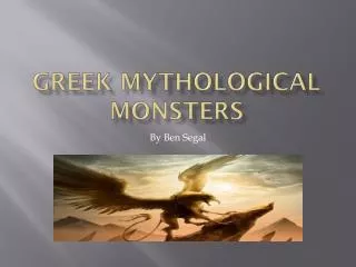 Greek Mythological Monsters