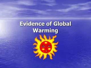 Evidence of Global Warming