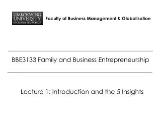 Faculty of Business Management &amp; Globalisation
