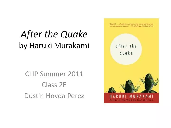 after the quake by haruki murakami