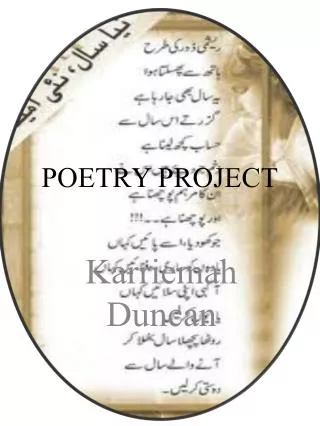 POETRY PROJECT