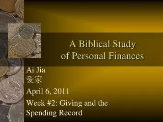 A Biblical Study of Personal Finances