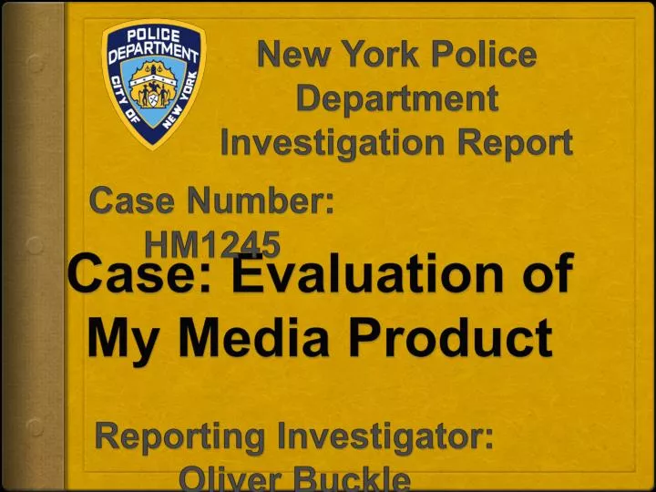 case evaluation of my media product