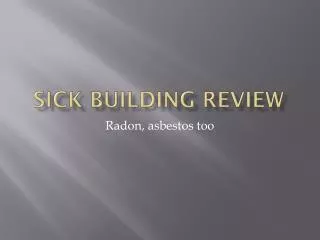Sick building Review