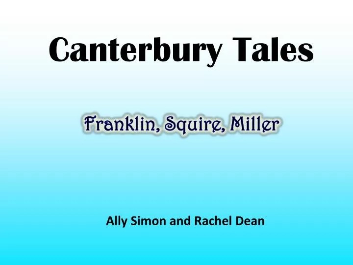 canterbury tales