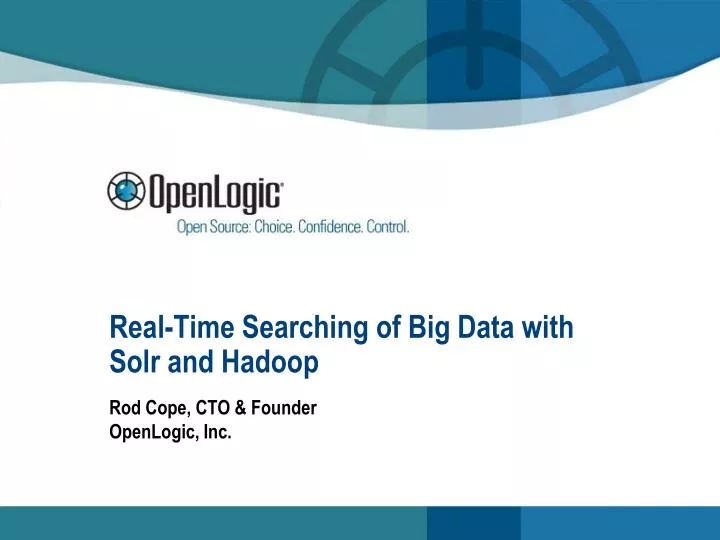 real time searching of big data with solr and hadoop