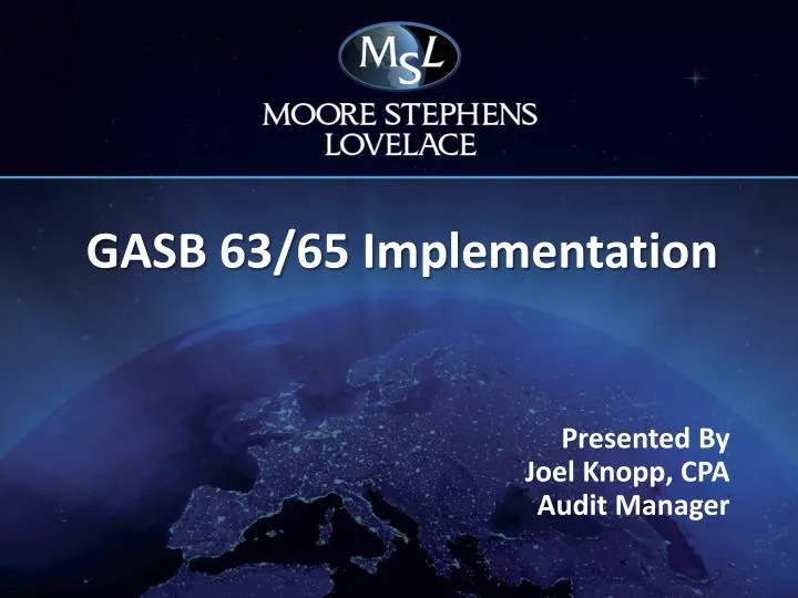 gasb 63 65 implementation