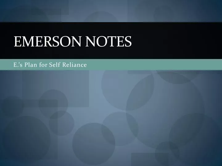 emerson notes