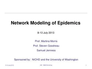 Network Modeling of Epidemics
