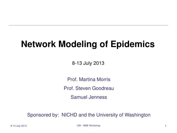 network modeling of epidemics