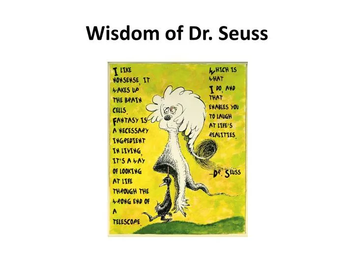 wisdom of dr seuss