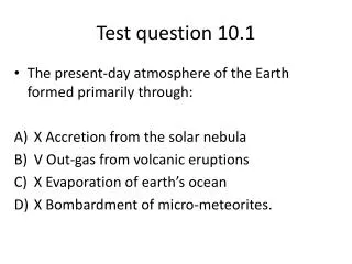 Test question 10.1