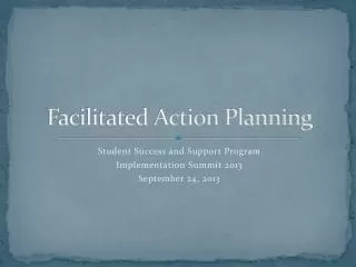 Facilitated Action Planning