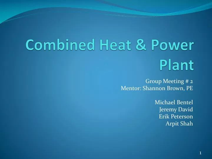 combined heat power plant