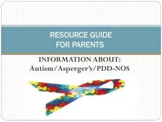 Resource Guide for parents