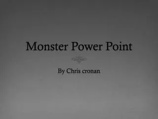 Monster Power Point
