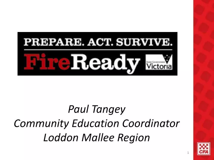 paul tangey community education coordinator loddon mallee region