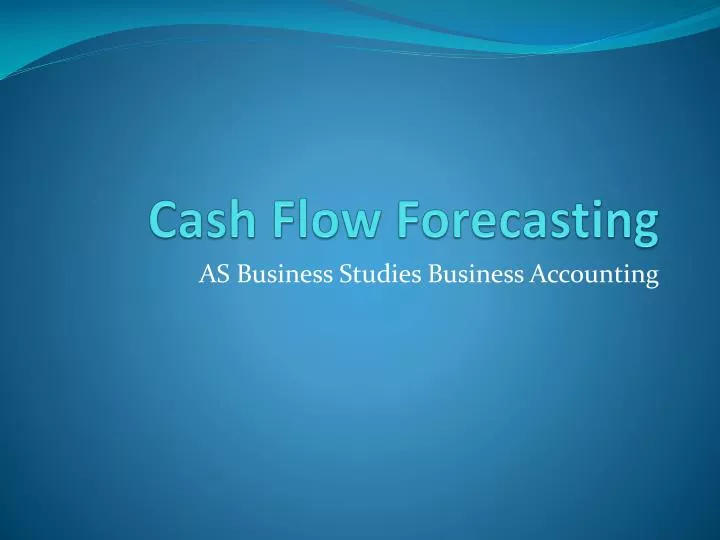 cash flow forecasting