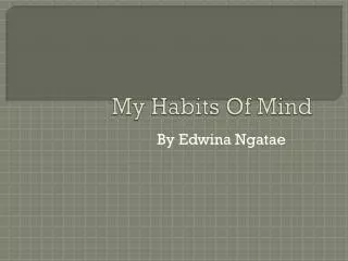 My Habits Of Mind