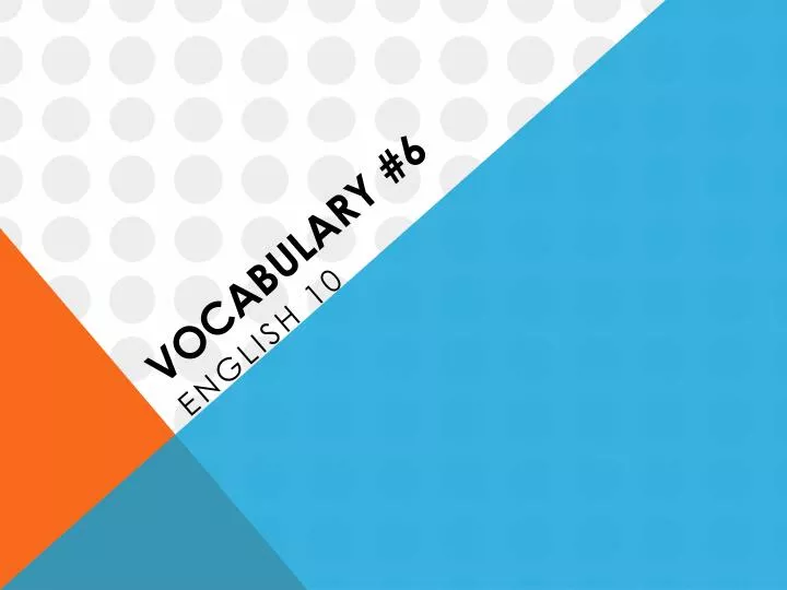 vocabulary 6